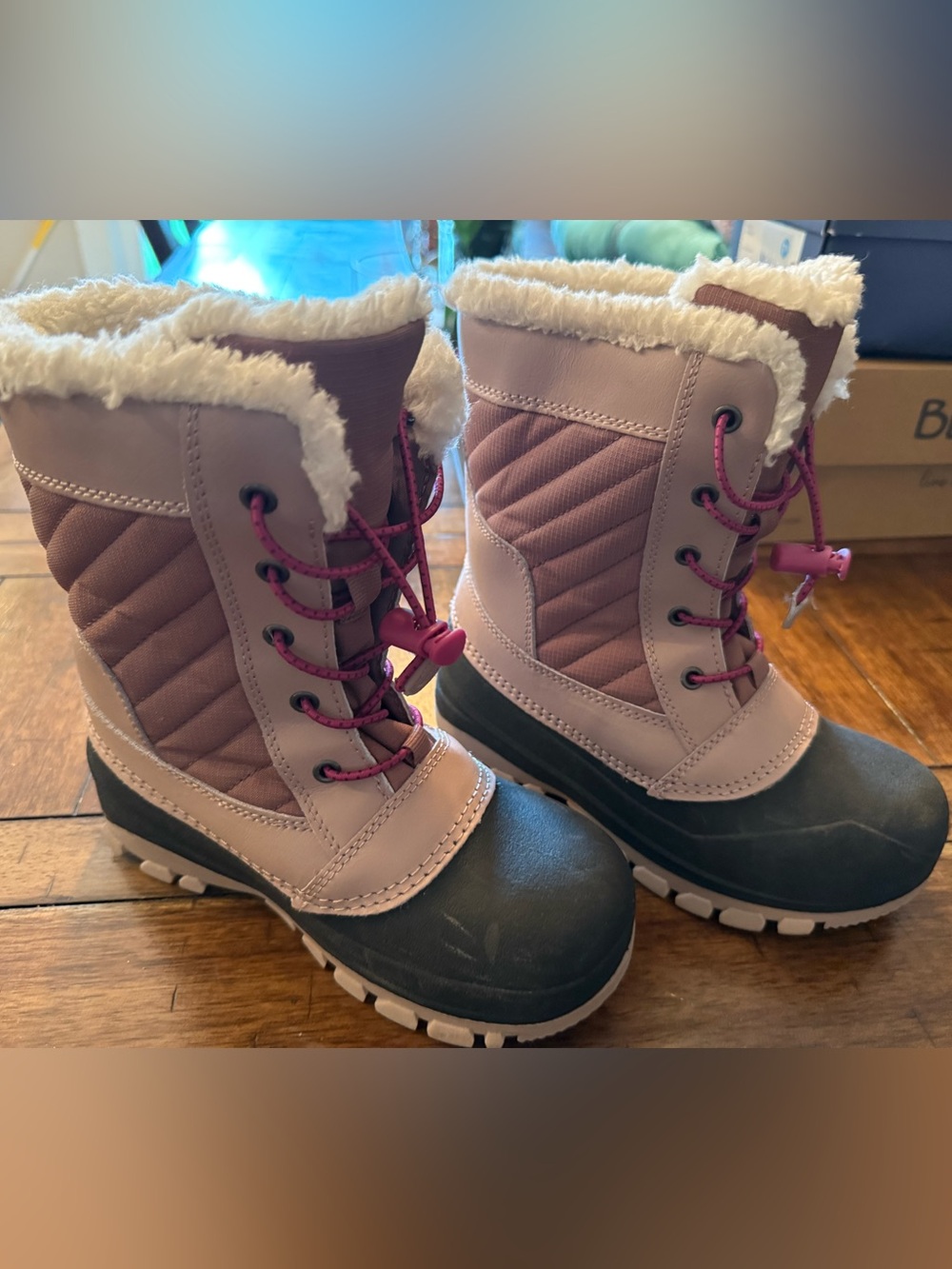 Target All In Motion Kids Pink & Black Insulated Rain & Snow Boots
